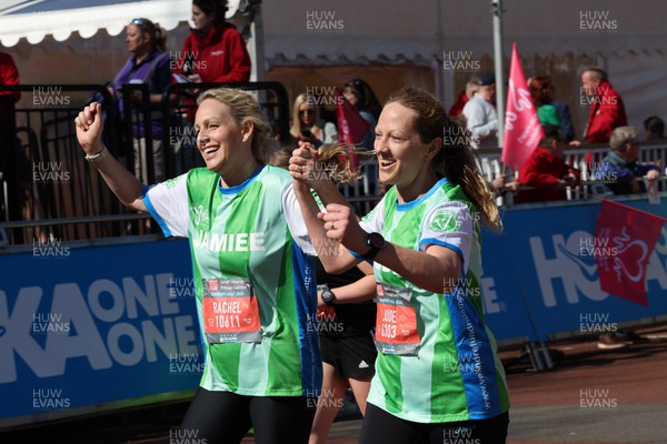 270322 - Cardiff Half Marathon - Runners at the finish