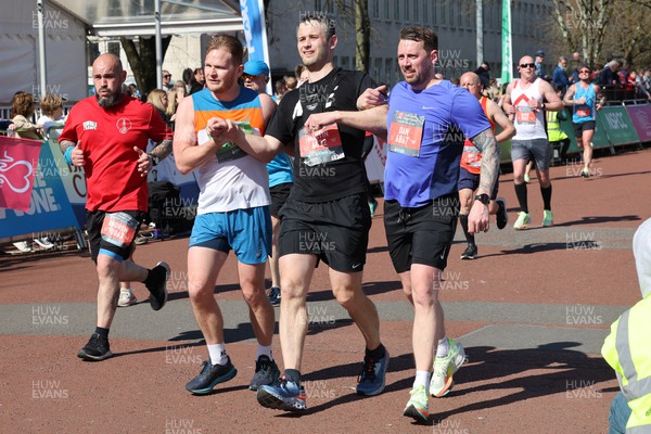 270322 - Cardiff Half Marathon - Runners at the finish