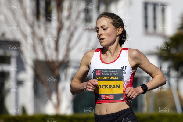 270322 - Cardiff University Cardiff Half Marathon - Elite Women's race leader Natasha Cockram at Roath Park