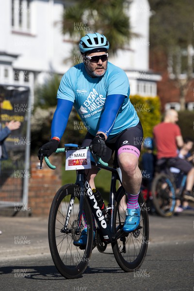 270322 - Cardiff University Cardiff Half Marathon - Cyclist at Roath Park