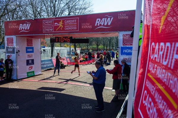 270322 - Cardiff University Cardiff Half Marathon - Winner of the women's race in 1:10:47 Natasha Cockram