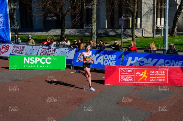 270322 - Cardiff University Cardiff Half Marathon - Second place in the women's race Bronwen Owen