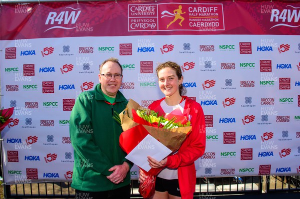 270322 - Cardiff University Cardiff Half Marathon - Second place in the women's race Bronwen Owen