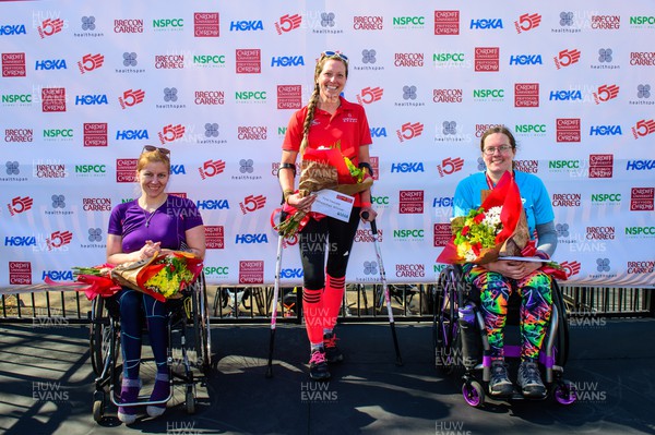 270322 - Cardiff University Cardiff Half Marathon - Second place in the women's wheelchair race Martyna Snopek, winner Mel Nicholls and third place Elle Page