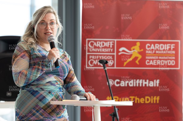 210322 Cardiff University Cardiff Half Marathon Event and Race T Shirt Reveal - Laura-Jane Jones hosts the event