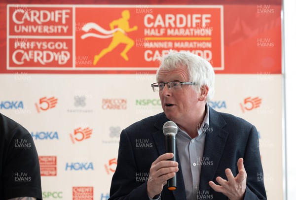 210322 Cardiff University Cardiff Half Marathon Event and Race T Shirt Reveal - Cardiff Half race director Steve Brace during the event