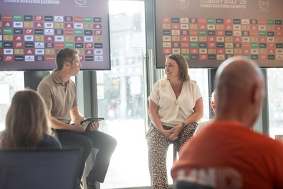 300926 - Run4Wales - Press Conference ahead of the Cardiff Half Marathon which takes place this Sunday 4th October - MS Heledd Fychan who will run the half this weekend