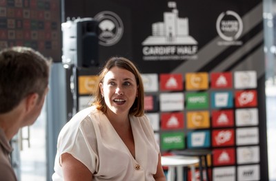 300926 - Run4Wales - Press Conference ahead of the Cardiff Half Marathon which takes place this Sunday 4th October - MS Heledd Fychan who will run the half this weekend