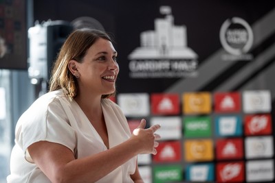 300926 - Run4Wales - Press Conference ahead of the Cardiff Half Marathon which takes place this Sunday 4th October - MS Heledd Fychan who will run the half this weekend