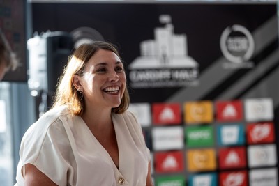 300926 - Run4Wales - Press Conference ahead of the Cardiff Half Marathon which takes place this Sunday 4th October - MS Heledd Fychan who will run the half this weekend
