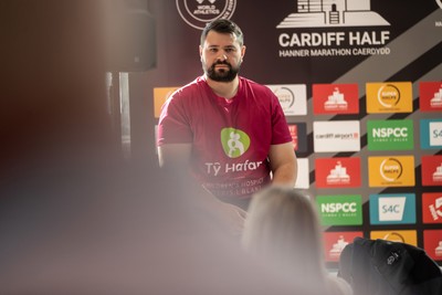 300926 - Run4Wales - Press Conference ahead of the Cardiff Half Marathon which takes place this Sunday 4th October - Sam Jordan