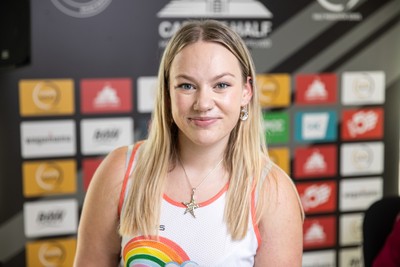 300926 - Run4Wales - Press Conference ahead of the Cardiff Half Marathon which takes place this Sunday 4th October - Kiera Hodges