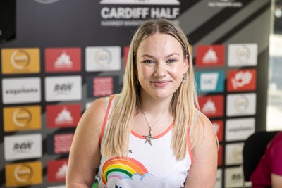 300926 - Run4Wales - Press Conference ahead of the Cardiff Half Marathon which takes place this Sunday 4th October - Kiera Hodges