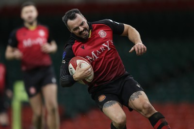 220324 - Cardiff Lions v Wrecsam Rhinos - International Gay Rugby Fixture - Lions score a try