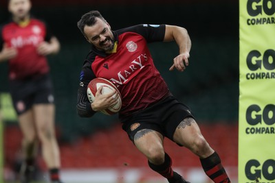 220324 - Cardiff Lions v Wrecsam Rhinos - International Gay Rugby Fixture - Lions score a try