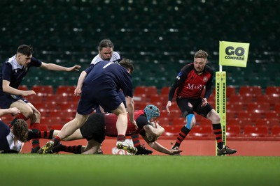 220324 - Cardiff Lions v Wrecsam Rhinos - International Gay Rugby Fixture - Lions score a try