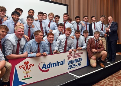 090526 - Cardiff Met Athletic - Admiral National League 5 East Central Trophy Presentation - Players celebrate winning the league