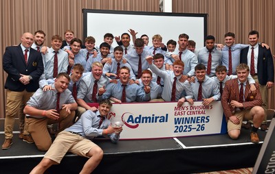 090526 - Cardiff Met Athletic - Admiral National League 5 East Central Trophy Presentation - Players celebrate winning the league