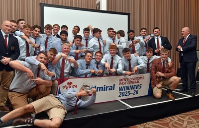 090526 - Cardiff Met Athletic - Admiral National League 5 East Central Trophy Presentation - Players celebrate winning the league