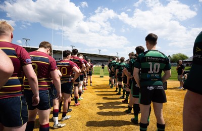 100525 - Cardiff Met Athletic v St Peters Athletic, Mens Division 5 Cup Final -Cardiff Met Athletic and St Peters Athletic prepare to take to the pitch for the first final