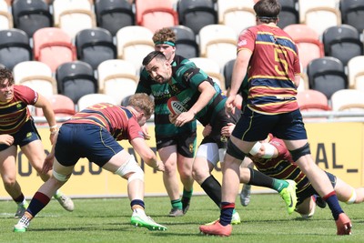 100525 - Cardiff Met Athletic v St Peters Athletic, Mens Division 5 Cup Final - Gwyn Davies of St Peters Athletic looks for the try line