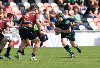 100525 - Cardiff Met Athletic v St Peters Athletic, Mens Division 5 Cup Final -Josh Fisher of St Peters Athletic charges forward