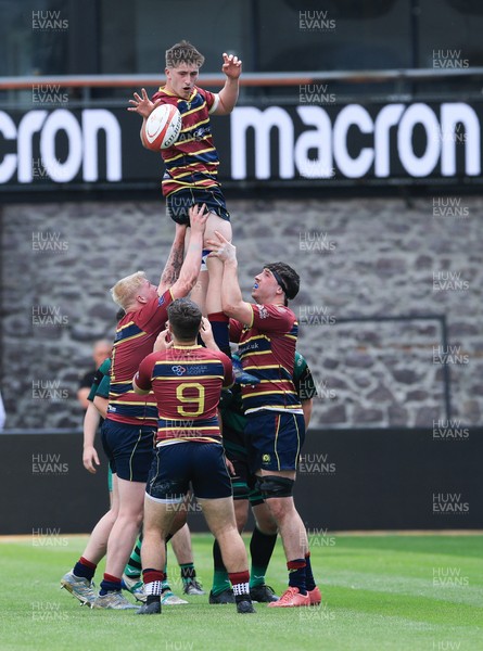 100525 - Cardiff Met Athletic v St Peters Athletic, Mens Division 5 Cup Final - Tom Bainbridge of St Peters Athletic wins the line out