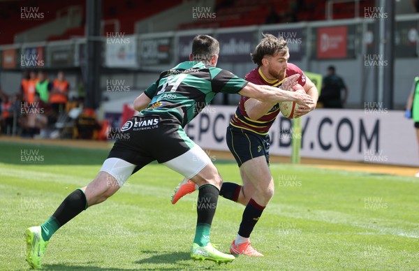 100525 - Cardiff Met Athletic v St Peters Athletic, Mens Division 5 Cup Final - Archie Hossack of Cardiff Met Athletic powers over to score try