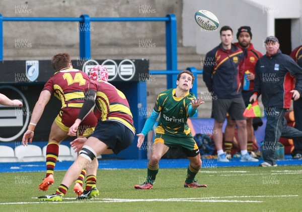 211213 Cardiff Metropolitan RFC v Bridgend Athletic RFC - Swalec Championhip -Kyle Dobbings of Bridgend Athletic reaches for loose ball