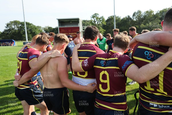 090923 - Cardiff Met v Bedwas RFC, Admiral Championship East - The Cardiff Met team huddle together at the end of the match