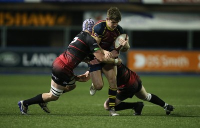 121218 - Cardiff Met v Cardiff University, BUCS Super League - Luke Northmore of Cardiff Met is tackled