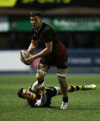 121218 - Cardiff Met v Cardiff University, BUCS Super League - Gareth Ansell of Cardiff University charges forward