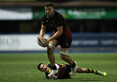 121218 - Cardiff Met v Cardiff University, BUCS Super League - Gareth Ansell of Cardiff University charges forward