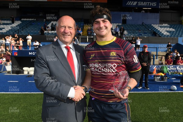 230526 - Cardiff Met v Glamorgan Wanderers - Mallet Cup Final - Man of the match Ellias Valdivia of Cardiff Met