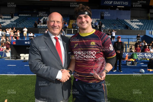 230526 - Cardiff Met v Glamorgan Wanderers - Mallet Cup Final - Man of the match Ellias Valdivia of Cardiff Met