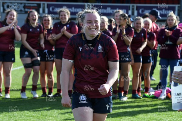 160425 - Cardiff Met Women v Loughborough University Women - Women’s BUCS Super Rugby Milk Championship Final - Player of the match Sav Picton Powell of Cardiff Met Women