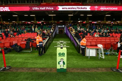 061225 - Cardiff Quins v Gwylliad Meirionnydd - WRU Girls U18 Hub Final - the trophy awaits the winning team