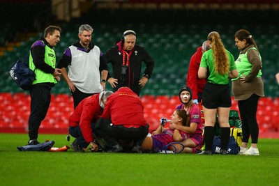 061225 - Cardiff Quins v Gwylliad Meirionnydd - WRU Girls U18 Hub Final - Cardiff Quins (Pink) take on Gwylliad Meirionnydd