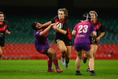 061225 - Cardiff Quins v Gwylliad Meirionnydd - WRU Girls U18 Hub Final - Cardiff Quins (Pink) take on Gwylliad Meirionnydd