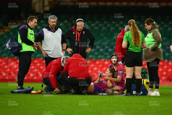 061225 - Cardiff Quins v Gwylliad Meirionnydd - WRU Girls U18 Hub Final - Cardiff Quins (Pink) take on Gwylliad Meirionnydd