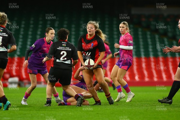 061225 - Cardiff Quins v Gwylliad Meirionnydd - WRU Girls U18 Hub Final - Cardiff Quins (Pink) take on Gwylliad Meirionnydd