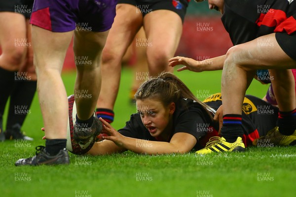 061225 - Cardiff Quins v Gwylliad Meirionnydd - WRU Girls U18 Hub Final - Cardiff Quins (Pink) take on Gwylliad Meirionnydd