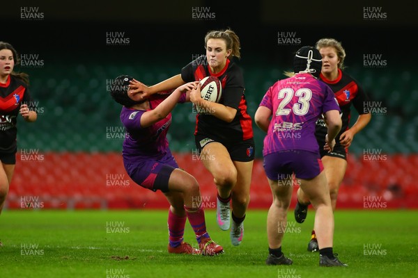 061225 - Cardiff Quins v Gwylliad Meirionnydd - WRU Girls U18 Hub Final - Cardiff Quins (Pink) take on Gwylliad Meirionnydd
