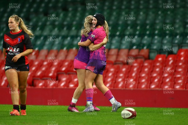061225 - Cardiff Quins v Gwylliad Meirionnydd - WRU Girls U18 Hub Final - Cardiff Quins (Pink) take on Gwylliad Meirionnydd