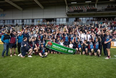 050525 - Cardiff Quins v Llanishen - U18 Bowl Final - Boys U18s Finals Day - Cardiff Quins lift the bowl