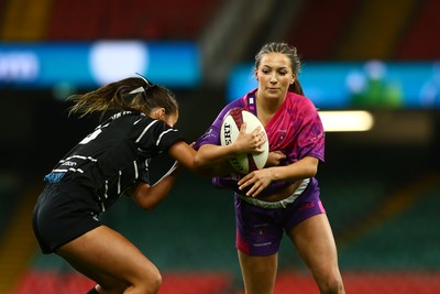 061225 - Cardiff Quins v Nelson Belles - WRU Girls U16 Hub Final - Cardiff Quins (Pink) take on Nelson Belles (Black) 