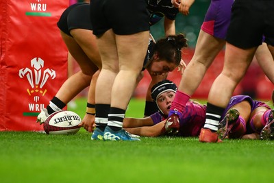 061225 - Cardiff Quins v Nelson Belles - WRU Girls U16 Hub Final - Cardiff Quins (Pink) take on Nelson Belles (Black) 