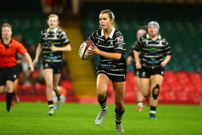 061225 - Cardiff Quins v Nelson Belles - WRU Girls U16 Hub Final - Cardiff Quins (Pink) take on Nelson Belles (Black) 