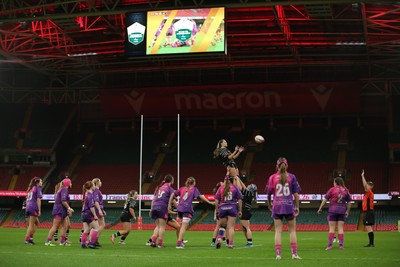 061225 - Cardiff Quins v Nelson Belles - WRU Girls U16 Hub Final - Cardiff Quins (Pink) take on Nelson Belles (Black) 