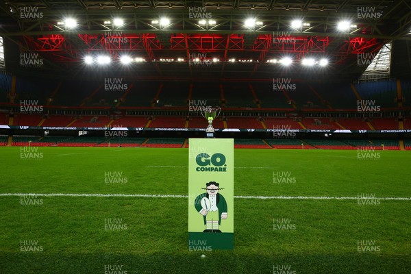 061225 - Cardiff Quins v Nelson Belles - WRU Girls U16 Hub Final - The trophy awaits the winning team